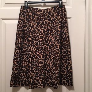 Loft Leopard Print Skirt size 4